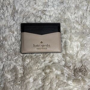 Kate Spade Black and Cream Card Holder